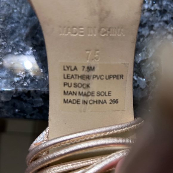 COPY - Steve Madden Lyla Rose Gold Leather Lucite Lace-Up Heels size 7.5 - Picture 8 of 8